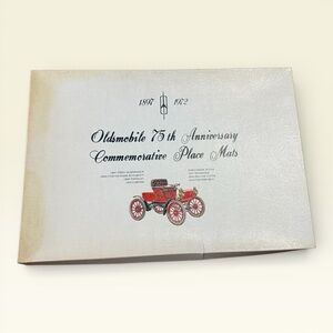 Vintage Oldsmobile 75th Anniversary Commemorative Place Mats